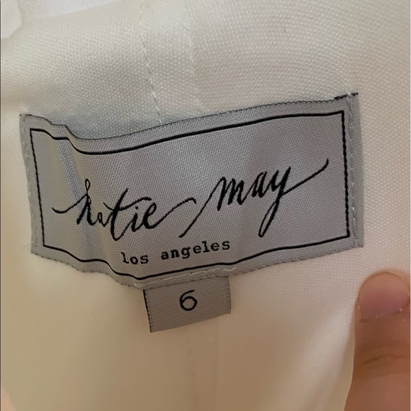 Katie May Legacy Off the Shoulder Maxi Gown Dress in Ivory White - Picture 2 of 8